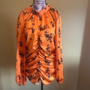 ASOS NWOT MOCK NECK RUCHED TOP